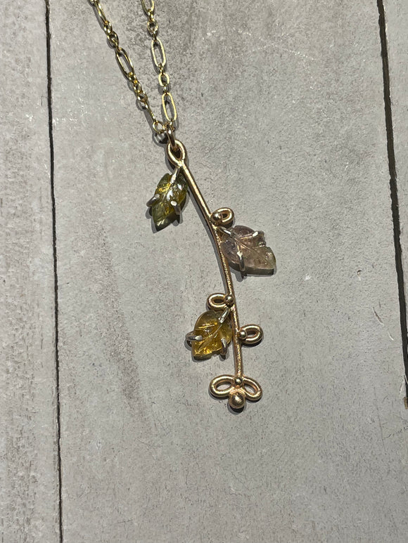Golden Bloom Necklace-vertical