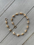 Fairy Chain Bracelet - Peach Pearl