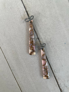 Copper Turquoise Bee Dangle (blush)