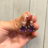 Sprout Mini Hoop with Amethyst