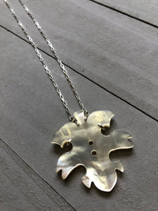 Leaf Button Necklace